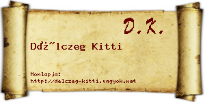 Délczeg Kitti névjegykártya